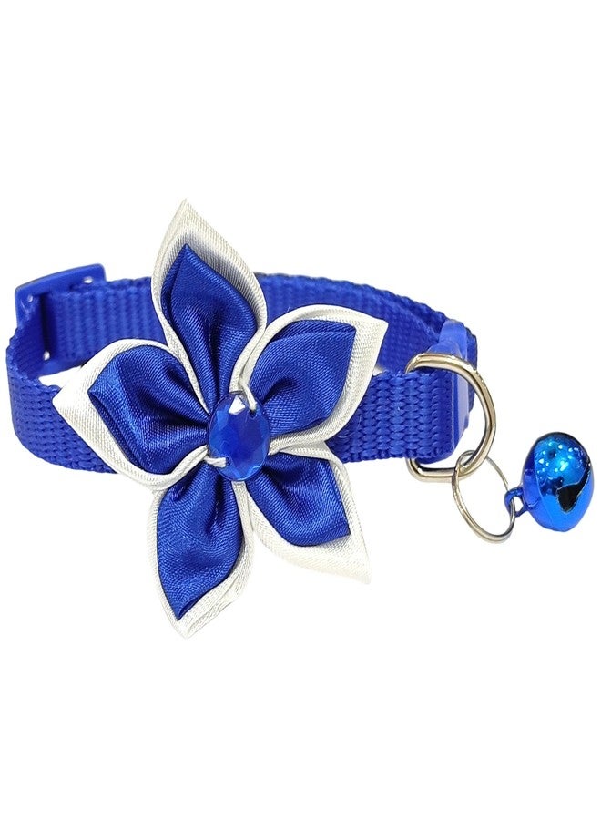 BohoBark Dog 10 MM Collar with Bell-Bow Tie Cute Safety Collars, Adjustable Cat Collar Flower Design for Puppies and Small Dogs (Blue) - Image 2